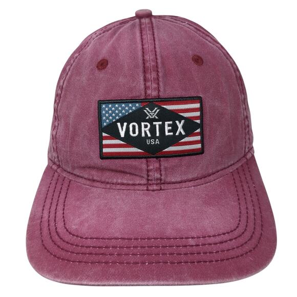 Vortex USA Slideback Baseball Hat Red One Size Adjustable Vent Holes - Picture 1 of 9